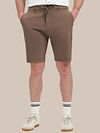 No Excess Chino Short 4-Way Stretch Sedoc Khaki Model / Voorkant