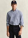 Gant Shirt Cotton Linen Blue  Model / Voorkant