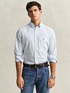 Gant Shirt Stripe Poplin Classic Blue Model / Voorkant