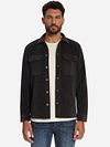 No Excess Overshirt Full Button Rib Sweat Brown Model / Voorkant