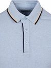 State of Art Polo Shirt Tipping Cotton Linen Light Blue Product