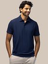 State of Art Poloshirt Jersey Drop Needle Marineblå Model / Voorkant