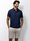 State of Art Poloshirt Jersey Drop Needle Marineblå Model / Voorkant