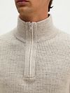 Marc O'Polo Pullover Half Zip Light Beige Model / Detail