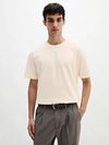 Marc O'Polo Heavy T-Shirt Ecru Model / Voorkant