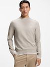 BOSS Pullover Anion Ecru Model / Voorkant