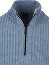 BOSS Kwinter Half Zip Sweater Wool Blend Blue