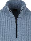 BOSS Kwinter Half Zip Sweater Wool Blend Blue Product / Detail