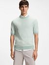 BOSS Knitted T-shirt Kantonio Aqua Model / Voorkant