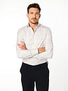 John Miller Shirt Check Beige Model / Voorkant