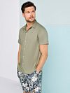 Desoto Short Sleeve Hemd Festival Grün Model / Sfeerbeeld