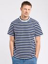 Armor-Lux T-Shirt Hèritage Stripes Navy Model / Voorkant