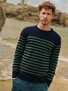 Armor-Lux Groix genser striper Navy Grønn Model / Sfeerbeeld