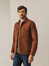 State Of Art Overshirt Wool Blend Brique Model / Voorkant