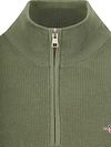 Gant Half Zip Pullover Micro Textured Green Product / Detail