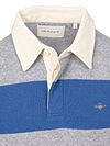 Gant Rugger Polo Knitted Lamswol Blauw Grijs