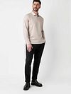 Desoto Longsleeve Poloshirt Essential Beige Model / Voorkant