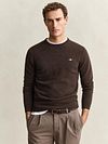 Sweter GANT z wełny jagnięcej, brązowy Model / Voorkant