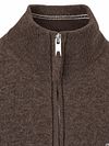Gant Halfzip Lamswol Trui Bruin