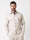 DESOTO Hemdjacke Cord Optics Sand Model / Voorkant