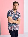 Desoto Short Sleeve Shirt Festival Navy Multicolour Model / Voorkant
