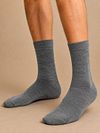 Suitable Merino Sockor Grå 2-Pack Model / Voorkant