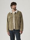 Levi's Sherpa Jacke Corduroy Beige Model / Voorkant