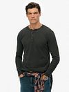 Superdry Pullover Henley Waffle Washed Anthrazit Model / Voorkant