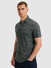 PME Legend Short Sleeve Overhemd Print Dark Slate Model / Voorkant