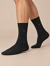 Tommy Hilfiger sokker 2-pakke stripet og ensfarget svart Model / Voorkant
