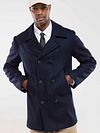 Giacca Armor-Lux Cap Sizun in lana blu navy Model / Voorkant