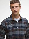 Barbour Valley Camisa Antracita Marrón Model / Voorkant