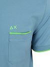 Sun68 Fluo Stripe Camiseta Piqué Blauw Product / Detail