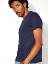 Desoto Solid Camiseta Navy Model / Zijkant