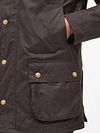 Barbour Ashby Wax Jas Olive Model / Detail