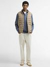 Barbour Reversible Puffer Chaleco Beige Model / Voorkant