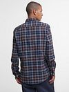 Barbour Fortrose Shirt Tartan Navy Brown Model / Achterkant