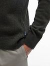 Barbour Half Zip Pullover Wool Olive Model / Detail