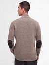 Barbour Half Zip Pullover Wool Taupe Model / Achterkant