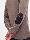 Barbour Half Zip Pullover Wool Taupe Model / Detail