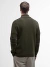 Barbour Halv Zip Tröja av Ull Oliv Model / Achterkant