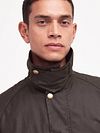 Barbour Ashby Wachsjacke Olive Model / Detail