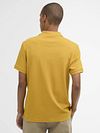 Barbour Pique Polo Shirt Ochre Yellow Model / Achterkant
