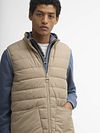 Barbour Reversible Puffer Chaleco Beige Model / Voorkant