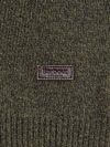 Barbour sweter z wełny z naszywką, zielony Model / Detail