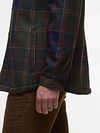 Barbour Overshirt Wool Blend Ruit Willberry Olive Model / Zijkant