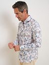 R2 Leaves Camicia Stampa Beige Model / Voorkant