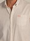 NZA Camicia Lino Beige Model / Detail