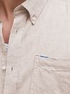 Camisa Barbour Nelson Tailored Stone Beige Model / Detail