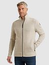 Vanguard Cardigan Boiled Wool Blend Beige Model / Voorkant